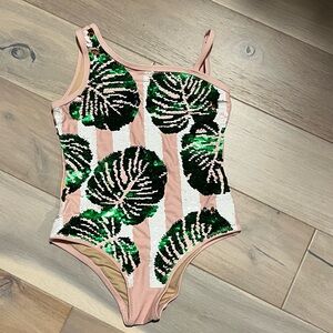 Shade Critters Sequins tropical plam bathing suit - Toddler 3t